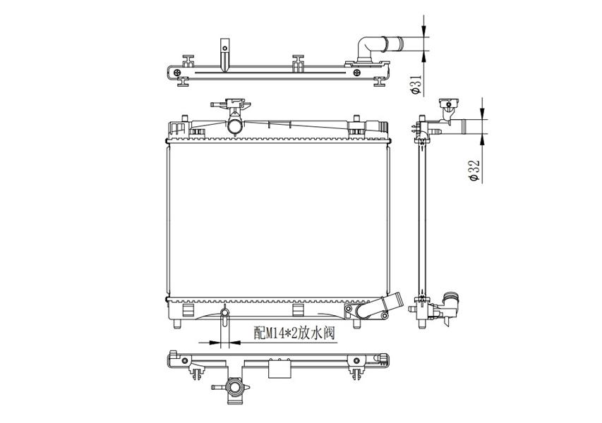 RADISEN RR 646868 Radyatör Yaris 10- 1.33i Brazed 350x494x16 1640047141-164000y060-1640047100-1640047090-1640047141-Rr646868