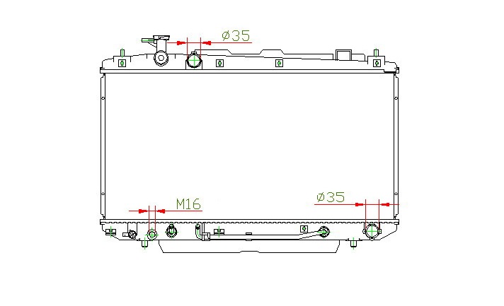 RADISEN RR 646852 Radyatör Rav 4 Ii 00- 1.8i 16v G Brazed 1640022220-164002212187-164002221087-1640022120-1640022121-1640022210