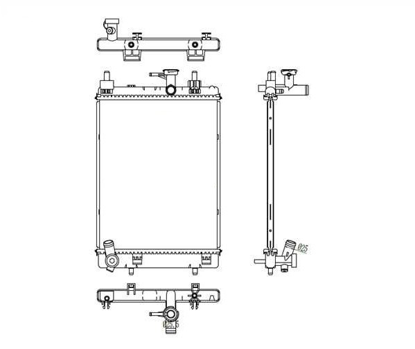 RADISEN RR 611092 Radyatör Canbus Brazed 400x312.1x16