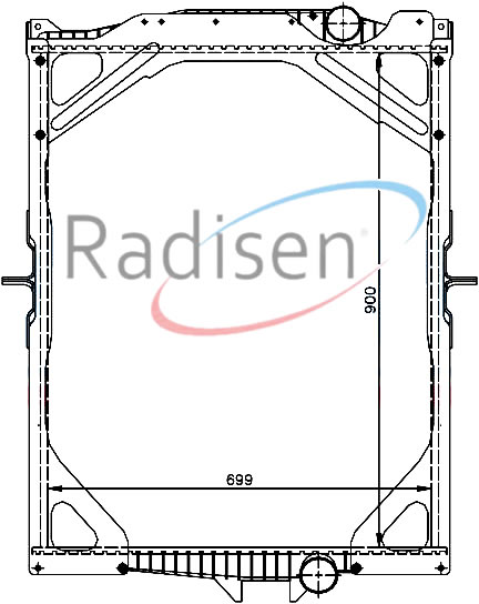 RADISEN RR 65463 Radyatör Fh12/ Fm10/ Fm7 Ölçü 900x708x48mm Brazed 8113186-8149370