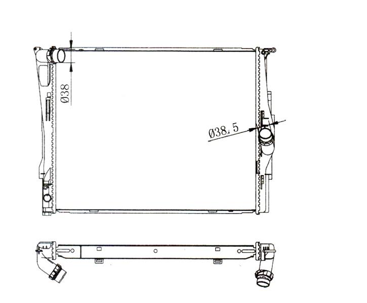 RADISEN RR 60804 Radyatör E90 N45 05- 1.8-2.8 Diesel Tahliyesiz Brazed 17117521931-17117553111-17117559273-17117564654-17117566339-17112283468-17117542199-17117562079