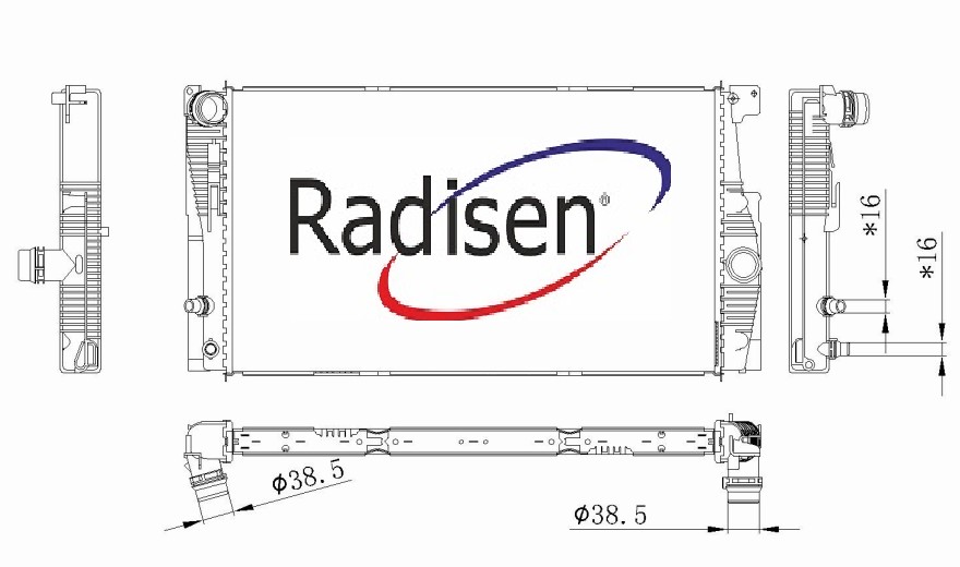 RADISEN RR 60836 Radyatör 5 F10-F11-F18 10- 520i-528i G Brazed 600x350x32 17117626558-17118672011-17118658303-17118672010-17117645621-Rr60836