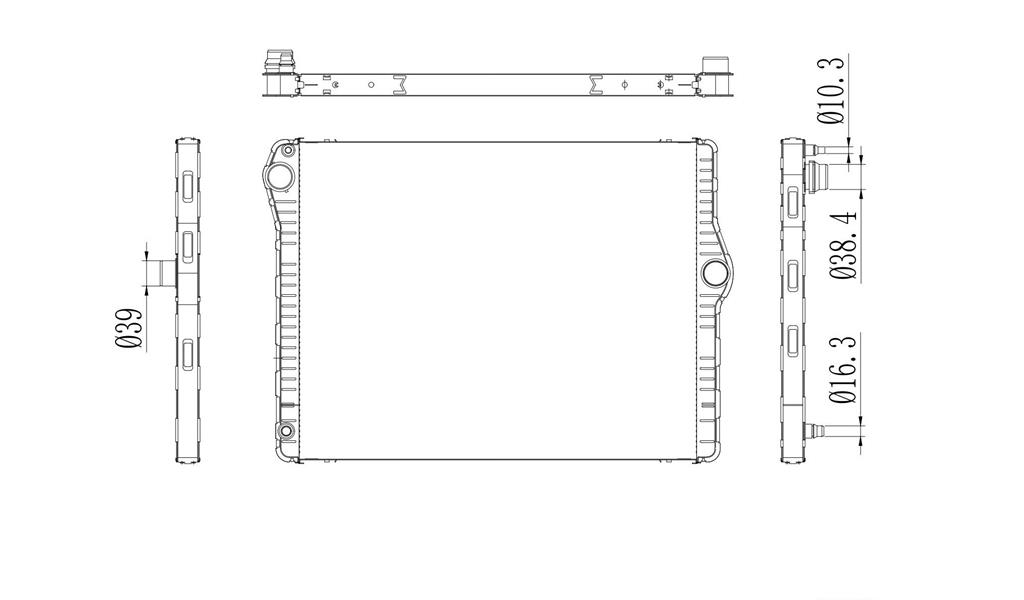 RADISEN RR 60776 Radyatör F10-F11-F18 10- 5.23i-5.28i-5.30i Brazed 610x486x32 17118662853-17118663676-17118617905-17117573257-17117603745-17117612954-17118615994-17117603744