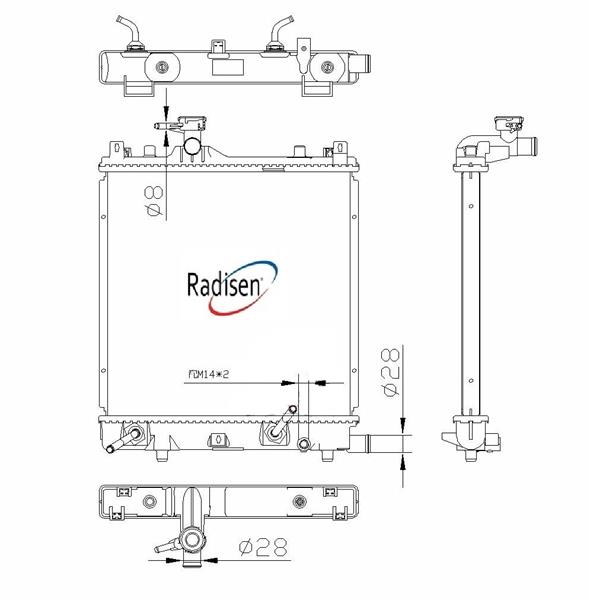 RADISEN RR 64175 Radyatör Alto Brazed