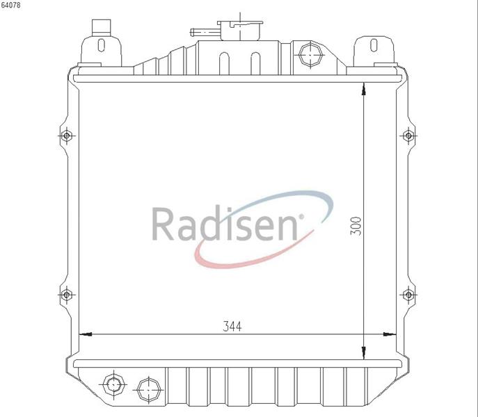 RADISEN RR 64078 Radyatör Alto Maruti 86- 800 Motor Brazed 300x328x26 1770084201-Rr64078