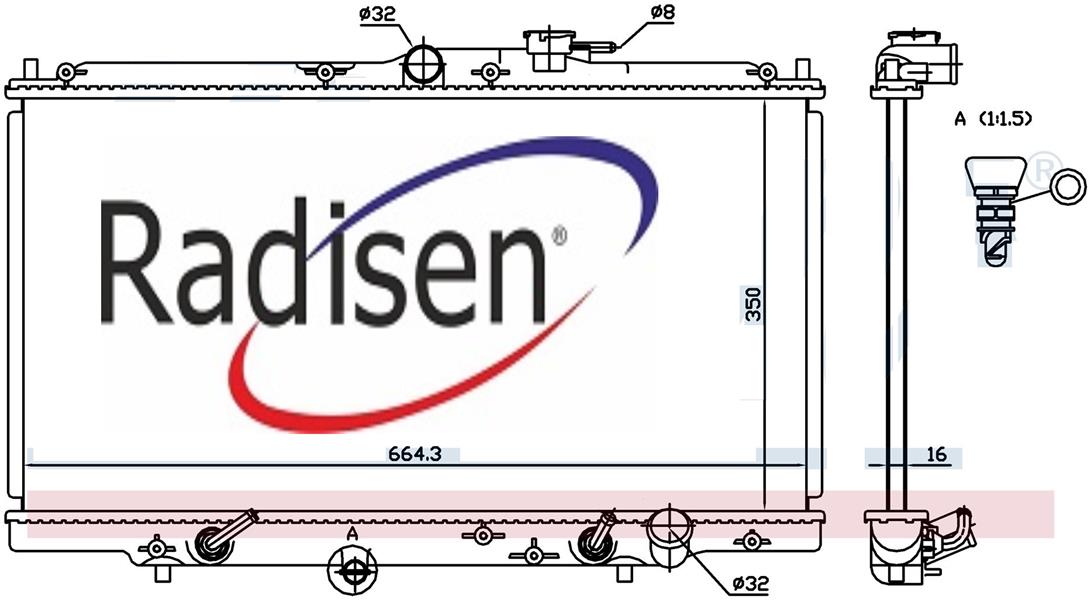 RADISEN RR 63314 Radyatör Accord 2.0-2.3 93- At Brazed 350x678x16 19010pofj04-19010p0dj510m-19010p0fj03-19010pofj51-19010p0fj53-19010pofj02-19010p5m013-19010pod902