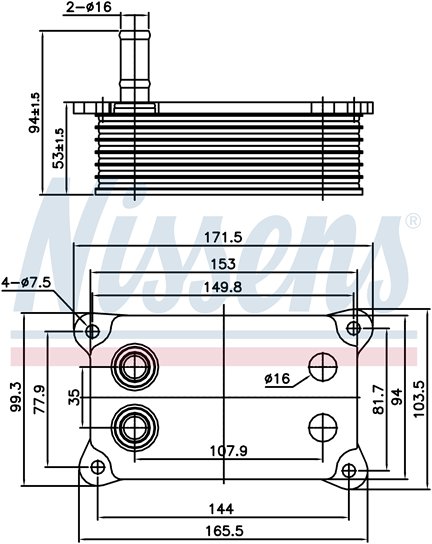 RADISEN RO 90683 Motor Yag Sogutucu T 00>06 Cift Cikis