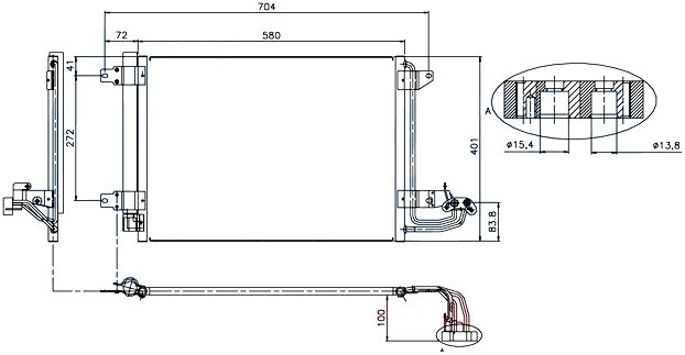RADISEN RC 94684 Klima Radyatörü Caddy Golf V Brazed 580x400x16 1k0820411ac-1k0820411j-1k0820411s-1k0820411ah-1k0820411p-1k0820411f-1k0820411q-1k0820411e