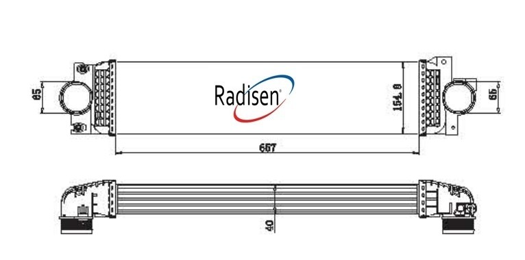 RADISEN RI 961436 Intercooler Mondeo V 14- 2.0 Tdci D Brazed 655x158x62 Dg936k775cb-Dg936k775cc-E1g36k775fg-E1g36k775ff-Dg936k775cb-Dg936k775cc-E1g36k775fg-E1g36k775ff