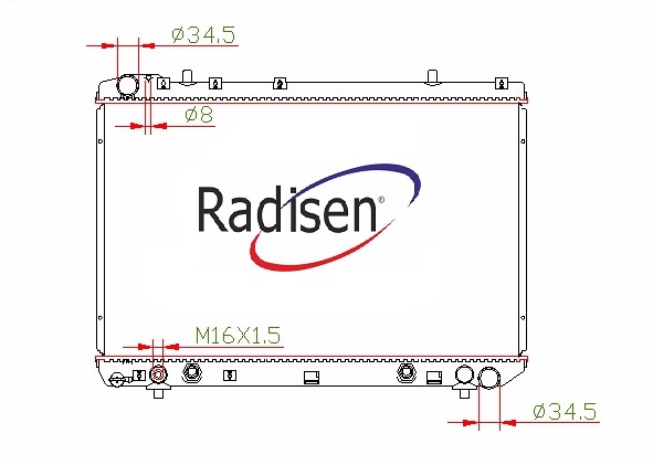 RADISEN RR 61668 Radyatör Musso 95- E23-23i G At Brazed 418x678x26 2131005112-2131006011x-2131006010x-2131006012x-2131006010-2131005120-2131006011-2131005123x