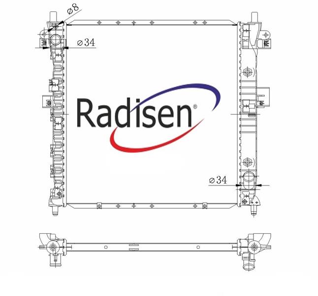 RADISEN RR 64326 Radyatör Actyon 2006 2.0 Xdi-2.3 Actyon Sports 2006 2.0 Xdi Brazed 555x578x26 2131009151-2131031230-2131009253-2131009252-2131009250-2131009251-2131009150-2131031231-2131009152