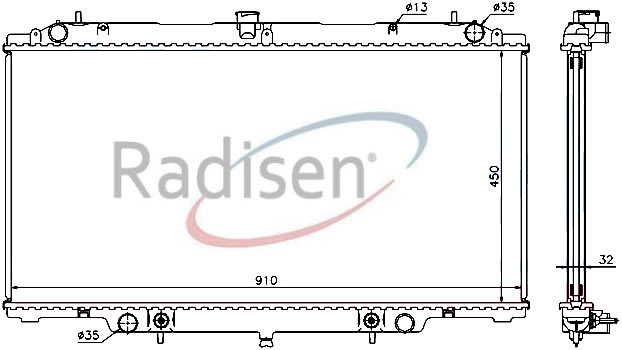 RADISEN RR 62953 Radyatör Patrol Y61 97- 2.8td-3.0td At Brazed 21460vb805-21460vb301-21410vb800