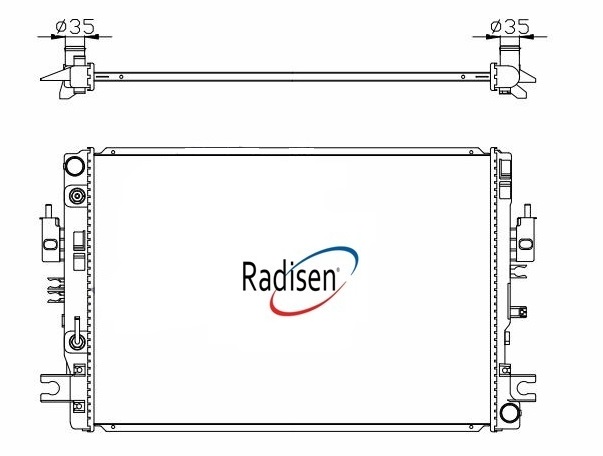 RADISEN RR 640787 Radyatör Navara 15- Np 300 Brazed 722x488x26 214104kj0a--Rr640787 214104kj0a-A4705002100-Rr640787