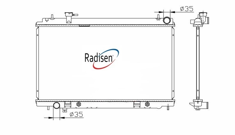 RADISEN RR 64935 Radyatör 350z V6 03- At Brazed 400x728x16 21410cd700-21460cd010-21460cd700-21410cd010-21410cd700-Rr64935