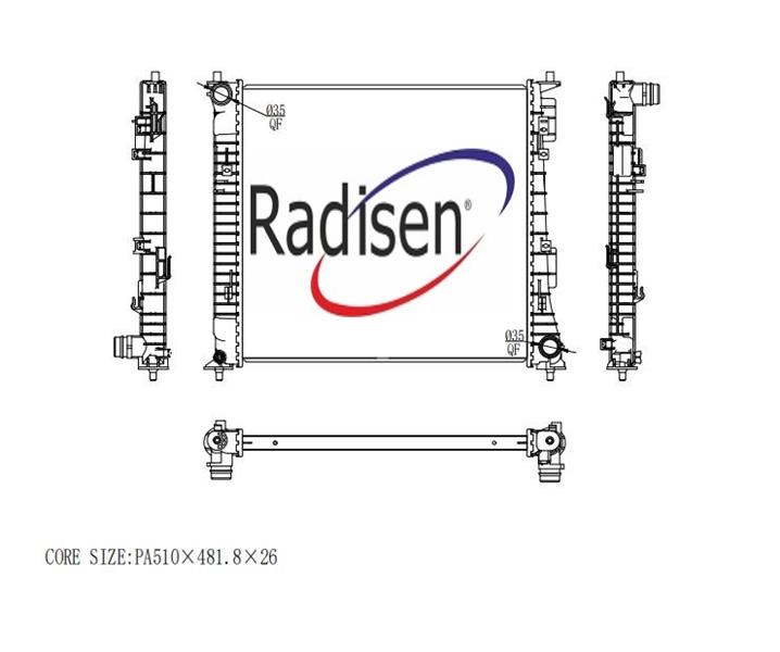 RADISEN RR 623227 Radyatör Sorento-Hyundai Santa Fe 2020- Brazed