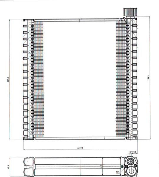 RADISEN RE 921012 Evaporator Fluence Megane Iii Brazed 235x250x38