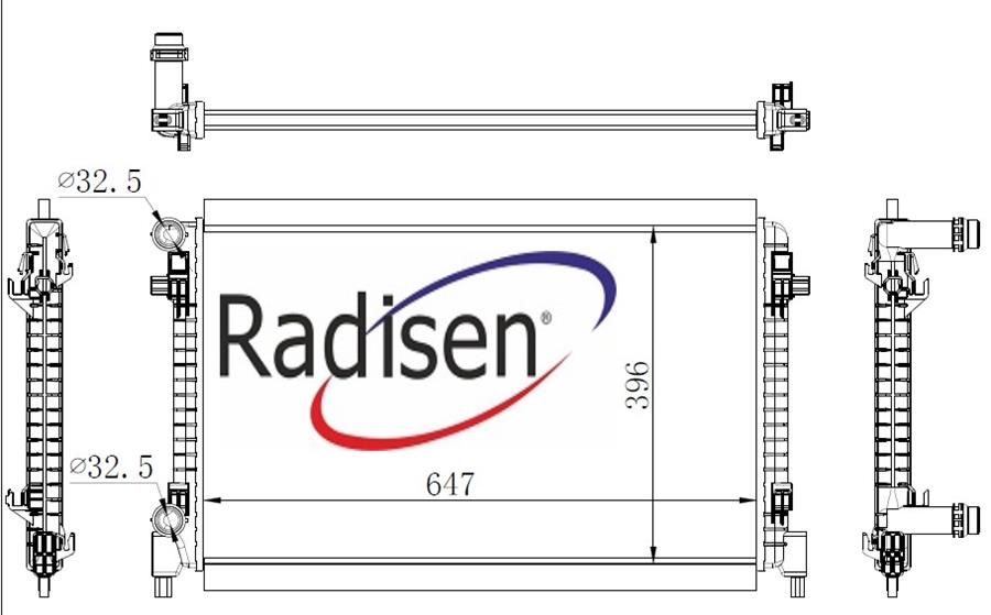 RADISEN RR 606909 Radyatör Polo Vi 17- 1.6 Tdi D Seat Ibiza V 17- 1.6 G Mechanical