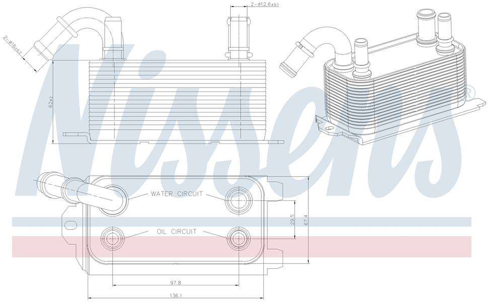 RADISEN RO 90661 Yag Sogutucu Otomatik Sanziman Fiesta Vi 08>12 Mondeo Iv 07>14 Kuga 13> Focus Iii 11> 60 Ii S80 Ii V 60 V70 Iii Xc60 Xc70 Iii Land Rover Evoque Freelander