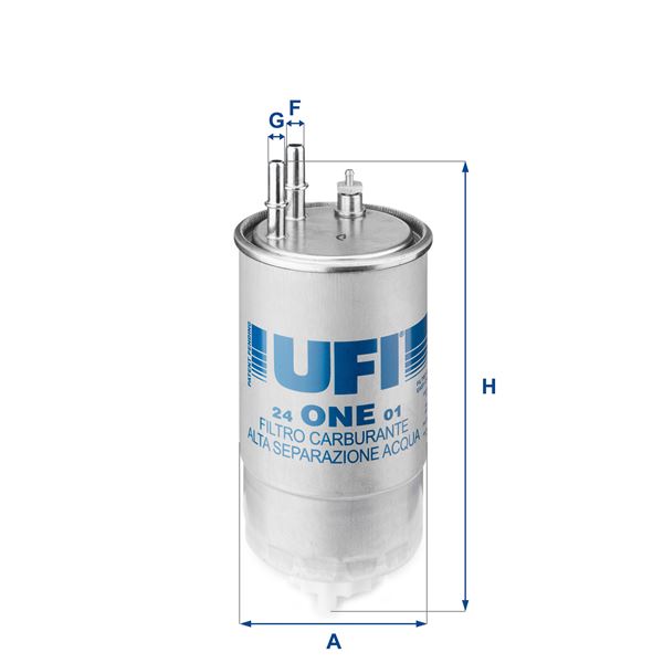 UFI 24ONE01 Yakit Filtresi Combo 12> Bipper-Nemo 1.3 Hdi Boxer-Jumper 3.0 Fiorino-Doblo-Linea 07 > 1.3-1.6 Jtd- Punto Iii 1.3jtd-1.9jtd-Stilo 1.9jtd