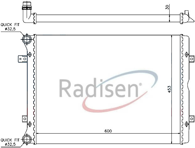 RADISEN RR 65014 Radyatör Sharan 00- 1.9 Tdi-2.0 Tdi Brazed 1212576