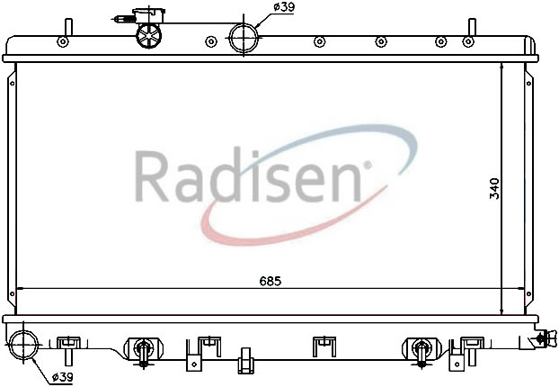 RADISEN RR 67711 Radyatör Impreza 00- 1.6i-2.0i At Brazed 340x688x16 45119fe040-45111ae002-32007315-45111ae001-32010839-45111fe081-45111ae000-45111fe050-45111fe080