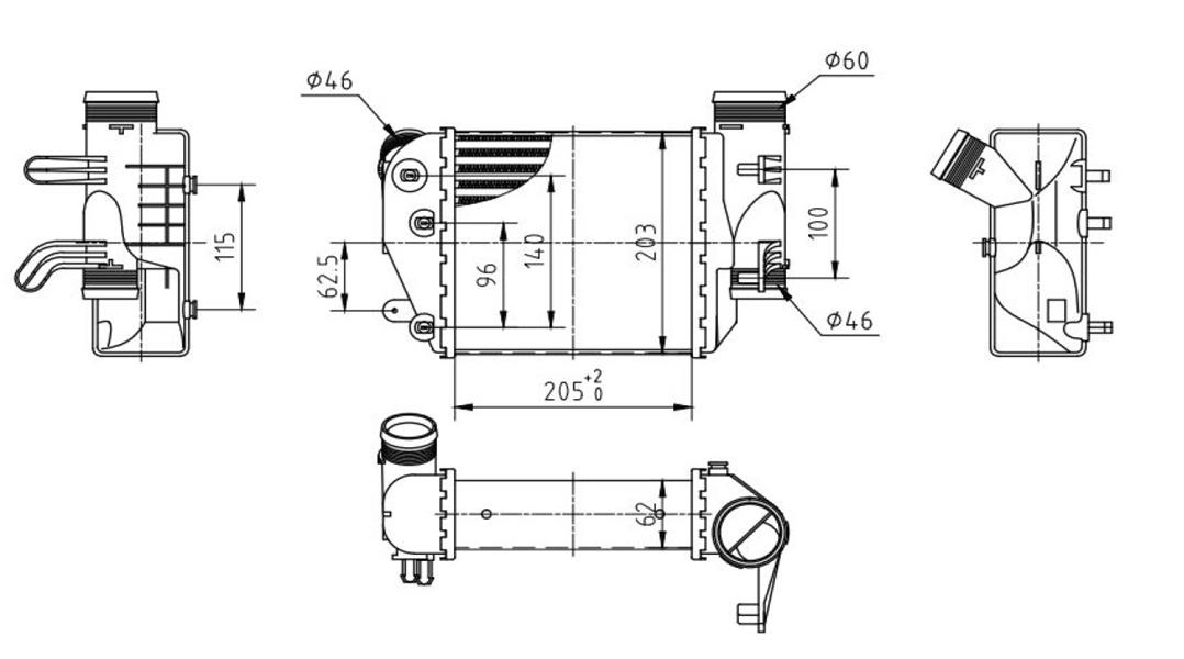 RADISEN RI 96417 Intercooler A6 S6 04- 2.7 Tdi-3.0 Tdi Sağ 4f0145806e-4f0-145-806-Af-4f0145806af