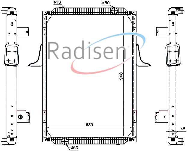 RADISEN RR 67244 Radyatör Premium 420 Çerçevesiz-Ölçü 968x708x48mm Brazed 5010315764-5010315842