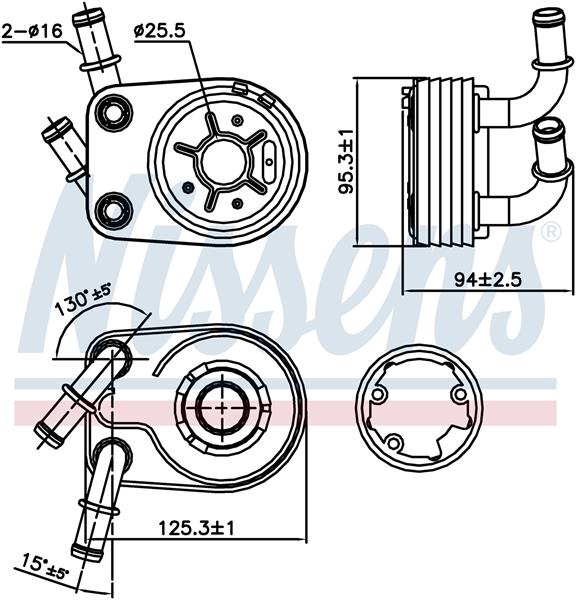 ZENON FI5503 Yag Sogutucusu Tek Pernoluf.Doblo - Stilo 1.9 Jtd F.Bravo - Marea 1.9 Jtd