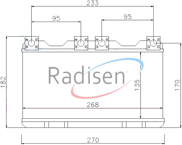 RADISEN RH 70515 Kalorifer Radyatörü E38 Brazed 135x268x32