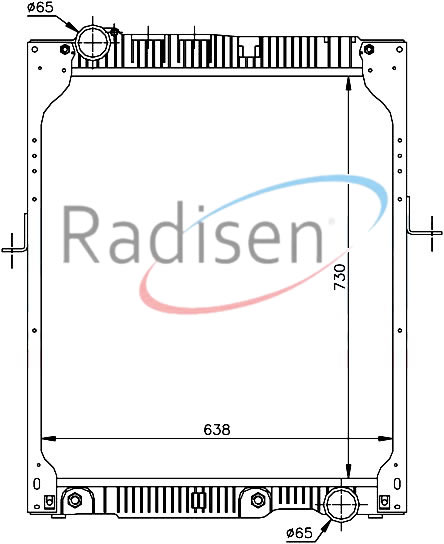 RADISEN RR 62643 Radyatör Ng 90 26-31 At Ölçü 730x648x56mm Brazed 6555000103-6555000403-6555002003-6555002103