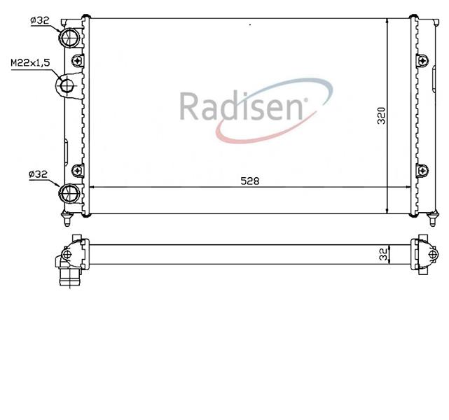 RADISEN RR 65187 Radyatör Golf Iii 1.6 Cl-Gl Mechanical