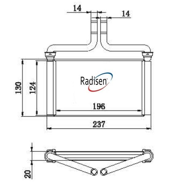 RADISEN RH 79400-B Kalorifer Radyatörü Swift Brazed 204x117x22 Rg79400b