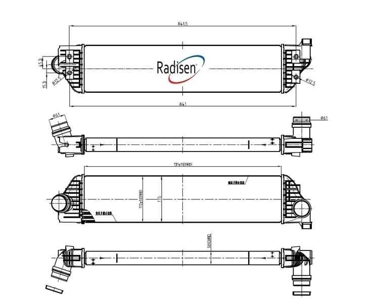 RADISEN RI 96501 Intercooler Master Iii 10- 2.3 Cdti Brazed 731x172x50 144969388r-144960015r-2141000q0d-144969388r-144960015r-2141000q0d-Ri96501