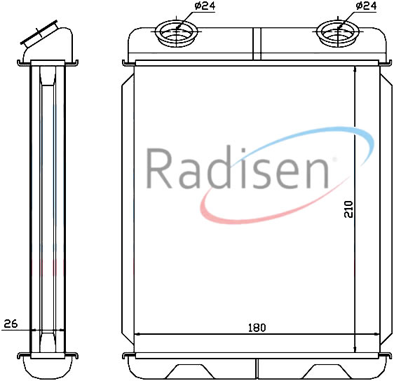 RADISEN RH 73341 Kalorifer Radyatörü Laguna 99- Brazed