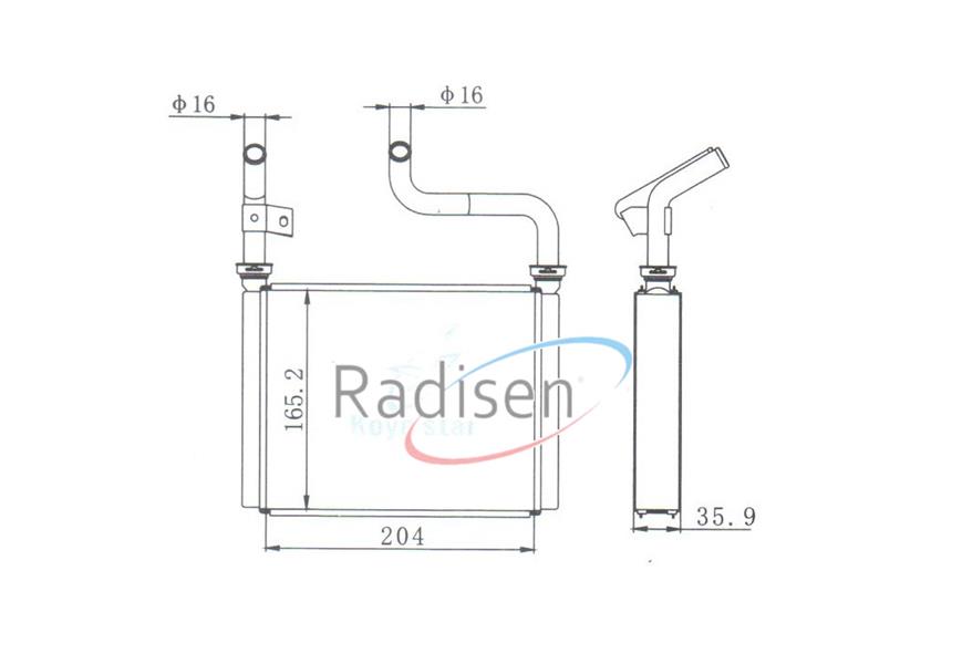RADISEN RH 79992 Kalorifer Radyatörü Accord 98-02 Brazed 204x165x26 79110s87a01-79110s0xa01-79110s84a01-79110s87a01-Rh79992