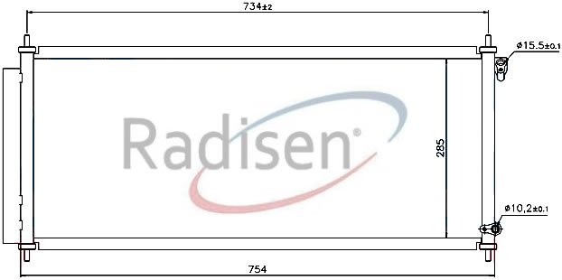 RADISEN RC 940051 Klima Radyatörü Kondenser Honda Jazz 1.4l L13a Gd1 Kasa 02-07