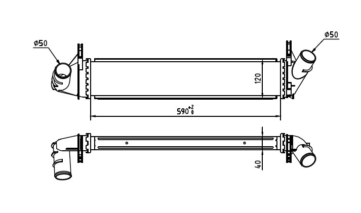 RADISEN RI 96585 Intercooler Logan I 1.5dci