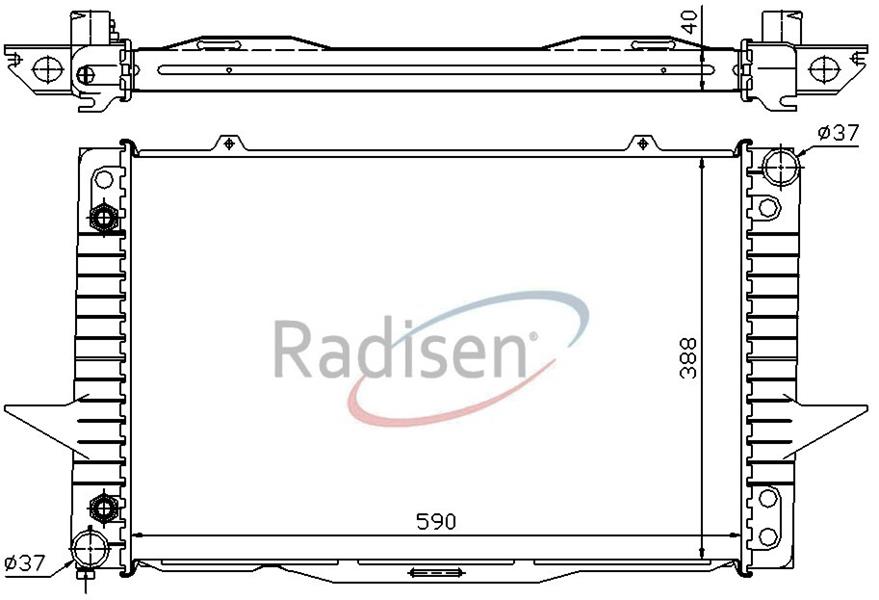 RADISEN RR 65535 Radyatör 850 91- 2.0i 10v-2.3i 20v-2.5tdi S70 96- 2.0i 10v-2.3 20v-2.5 20v At Brazed 8602560-8602876