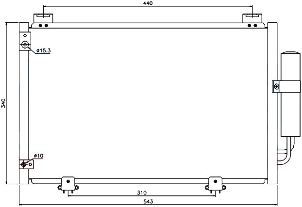 RADISEN RC 94581 Klima Radyatörü Yaris 99- 1.0i 16v-1.3i 16v-1.4d4d-1.5i 16v Brazed 530x340x16 884500d021-884500d020-8846052020-Rc94581