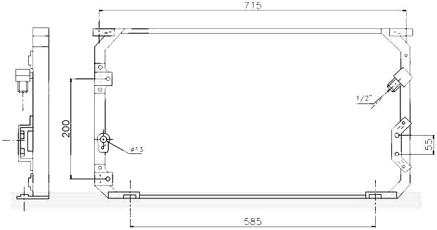 RADISEN RC 94304 Klima Radyatörü Corolla Ae 100 92-99 1.6i 16v-1.8i 16v Brazed 738x346x22 8846002040-8846012460-8846012410-Rc94304