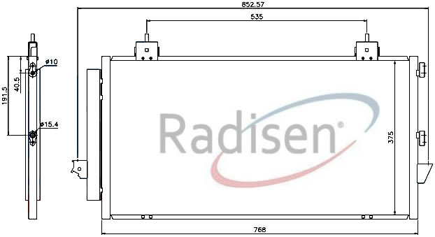 RADISEN RC 94741 Klima Radyatörü Rav 4 2.0-2.4 Brazed 768x375x16 8846042080-8846042070-8846042060-8846042090-8846042080-Rc94741