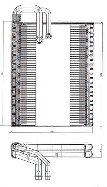 RADISEN RE 922023 Evaporator A4 B8 2013- A5 2007- Q5 2008- Brazed 235x303x38 8k1898967a-Re922023