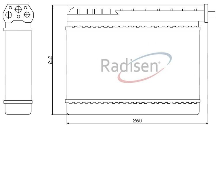 RADISEN RH 70512 Kalorifer Radyatoru Bmw E39 E36 Klimali 64111393212-Rh70512