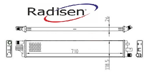 RADISEN RR 630794 Radyatör Master Iii 10- 2.3 Cdti Brazed 710x118x26 2147000q0a-214c10001r-2147000q0a-214c10001r-Rr630794