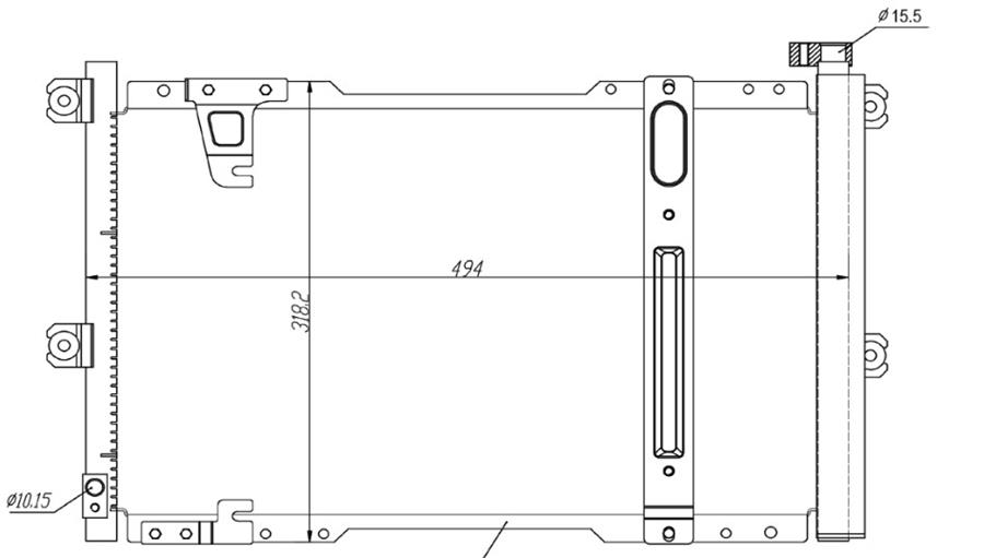 RADISEN RC 941320 Klima Radyatörü Jimny 1998-2003 Brazed 494x382x16 Rc941320