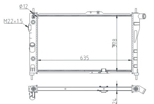RADISEN RR 61657 Radyatör Espero 1.5-2.0 At Mechanical