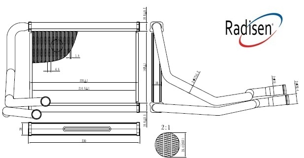 KLR-360830 Kalorifer Radyatoru Kia Cerato Ii Cerato Koup Ii 1.6 1.6cvvt 10 Borulu Brazing Al Al 148×214.5x20