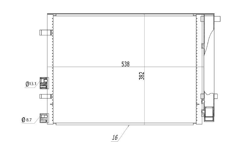 RADISEN RC 940221 Klima Radyatörü I20 09- 1.2i 16v G Brazed 538x382x16 976061j200-976061j202-976064p200-976061j000-976064p000-976061j210-976061j200-976061j202-976064p200