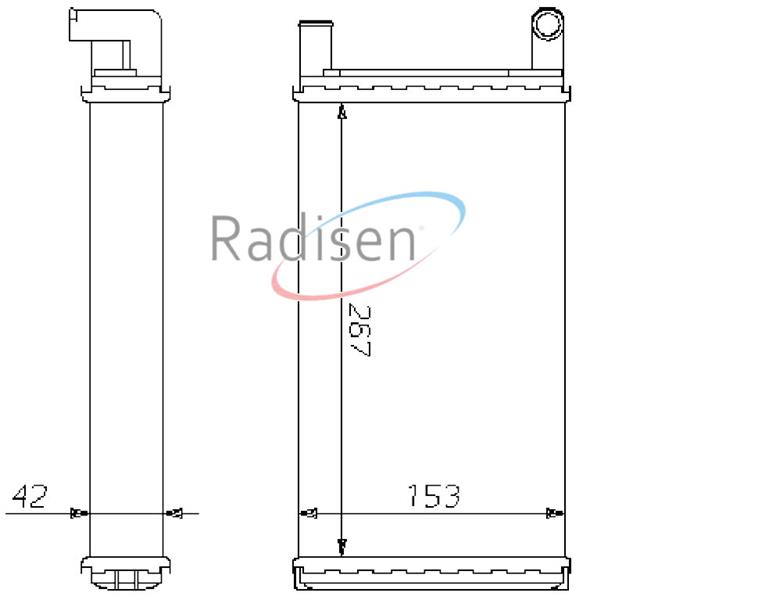 RADISEN RH 72004 Kalorifer Radyatörü G W460 W463 Mechanical 265x157x42 A0018357601-Rh72004