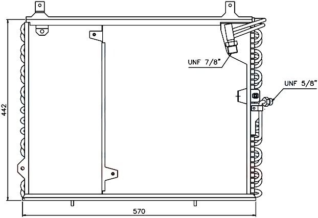 RADISEN RC 94400 Klima Radyatörü E-Class W 124 84- E 200 Brazed 565x454x16